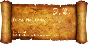 Duca Melinda névjegykártya
